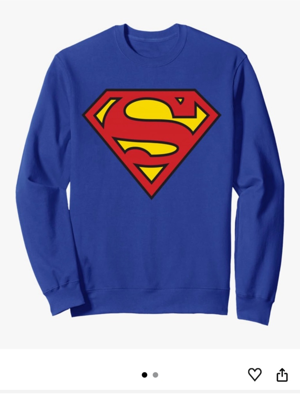 Superman Unisex Sweater Size Small